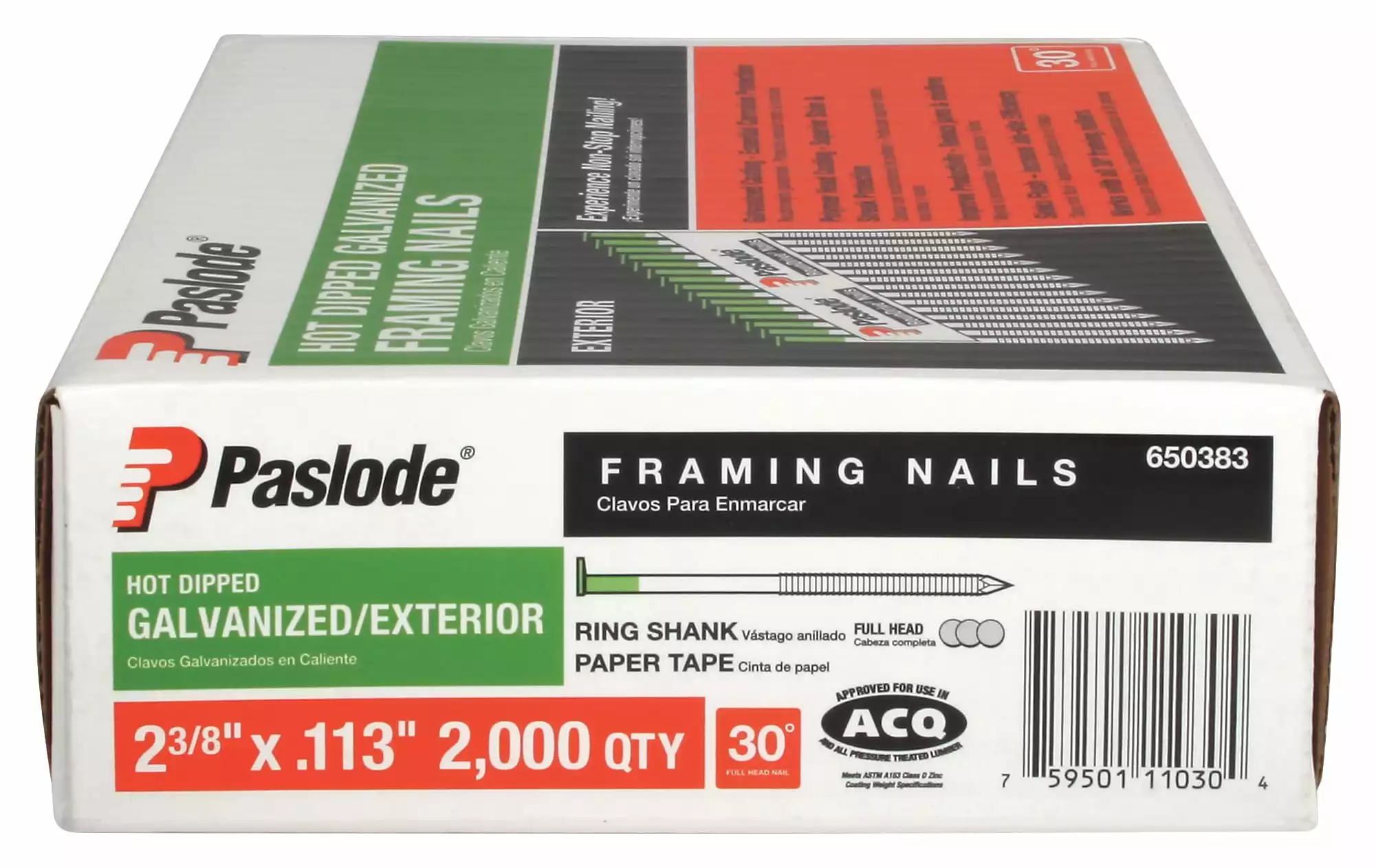 Framing Nail Paslode Steel 30 2-3/8-In (2000-Piece) Hot-Dipped Collated Galvanized 3 Framing Nail Paslode Steel 30 2-3/8-In (2000-Piece) Hot-Dipped Collated Galvanized