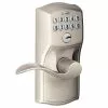 Door Keypad Lock Schlage Nickel Satin Single Cylinder Lighted Handle Electronic Camelot 2 Door Keypad Lock Schlage Nickel Satin Single Cylinder Lighted Handle Electronic Camelot -Schlage Trade 00276354