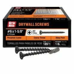 Grip-Rite Screw X (1-Lb) 1-5/8-In Bugle #6 Drywall Coarse Thread