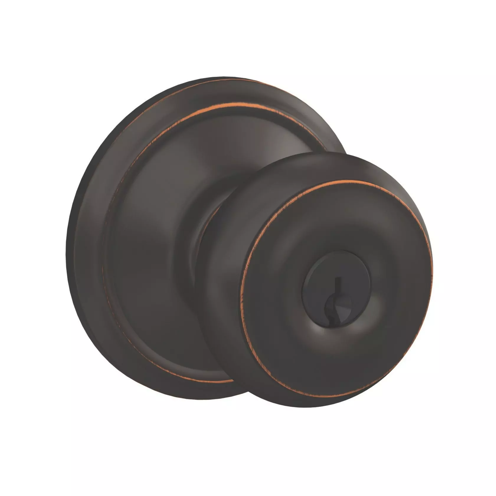 Door Knob Schlage Bronze Keyed Entry No Deadbolt Georgian Aged 3 Door Knob Schlage Bronze Keyed Entry No Deadbolt Georgian Aged