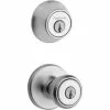 Tylo Pack Door Knob Kwikset Chrome Satin Combo Keyed Entry Single Deadbolt 2 Tylo Pack Door Knob Kwikset Chrome Satin Combo Keyed Entry Single Deadbolt -Schlage Trade 00318910