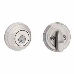 Deadbolt Series Kwikset Deadbolt 980 Satin Nickel Signature Smartkey Single Cylinder