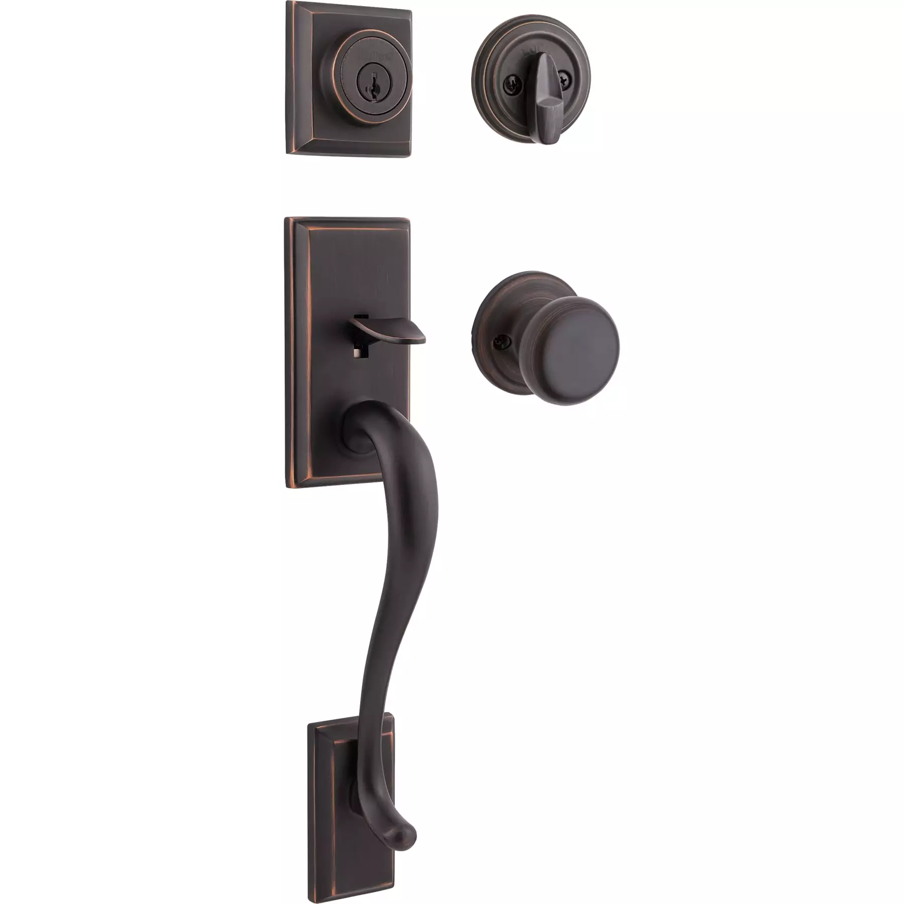 Door Hawthorne Kwikset Smartkey Handleset Bronze Entry Signature Venetian Single-Cylinder Keyed Deadbolt 3 Door Hawthorne Kwikset Smartkey Handleset Bronze Entry Signature Venetian Single-Cylinder Keyed Deadbolt