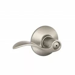 Door Handle Nickel Satin Accent Privacy Reversible Schlage