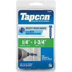 Tapcon Anchor Concrete (75) 1-3/4-In Head X 1/4-In Blue