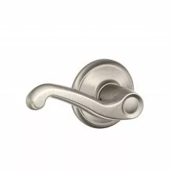Door Handle F10 Nickel Satin Reversible Schlage Passage Flair
