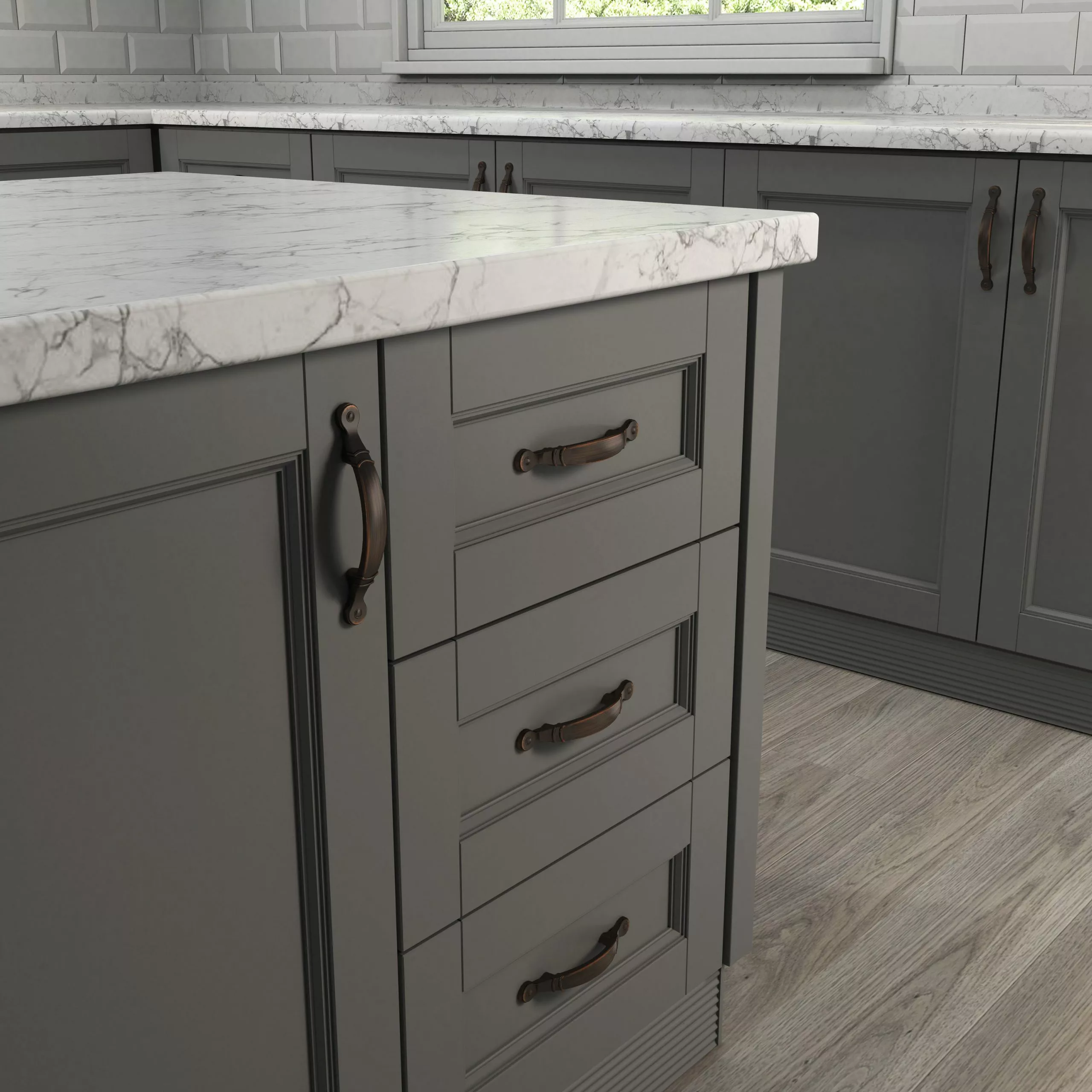 Allen + Roth Drawer Pull Arch Handle Bronze 3-In Center To Center Aged 3 Allen + Roth Drawer Pull Arch Handle Bronze 3-In Center To Center Aged