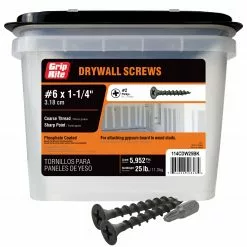 Grip-Rite Screw Coarse Thread (25-Lb) X #6 1-1/4-In Drywall Bugle