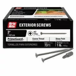 Grip-Rite Screw (73) Primeguard Ten #8 X 3-In Wood To Wood Deck