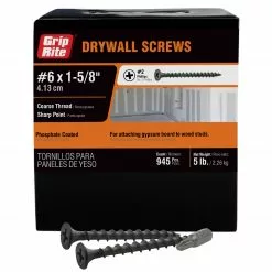 Grip-Rite Screw (5-Lb) X 1-5/8-In Bugle #6 Drywall Coarse Thread
