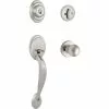 Door Kwikset Smartkey Handleset Nickel Dakota Satin Keyed Entry Deadbolt Single-Cylinder 2 Door Kwikset Smartkey Handleset Nickel Dakota Satin Keyed Entry Deadbolt Single-Cylinder -Schlage Trade 00571863