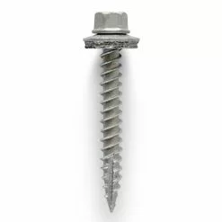 Union Washer Screw Hex Wood 1-1/2-In X #9 Interior/Exterior Multi-Material Corrugating Galvanized/Uncoated Gray
