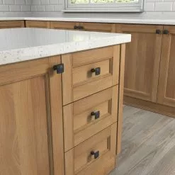 Schlage Trade 21 Allen + Roth Cabinet Knob Square Matte Black