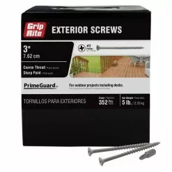 Grip-Rite Screw Primeguard (352) Ten #8 X 3-In Wood To Wood Deck