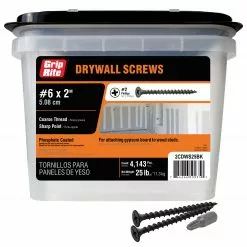 Grip-Rite Screw Bugle X 2-In (25-Lb) #6 Drywall Coarse Thread