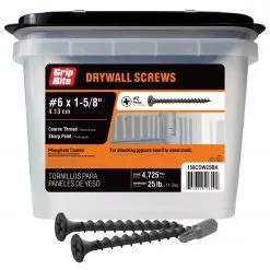 Grip-Rite Screw (25-Lb) X 1-5/8-In Bugle #6 Drywall Coarse Thread