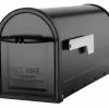 Mailbox Post Mount Metal (401-999-Cu In) Standard Black Architectural 1 Mailbox Post Mount Metal (401-999-Cu In) Standard Black Architectural -Schlage Trade 00850614