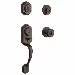 Montara Door Kwikset Smartkey Handleset Signature Bronze Keyed Entry Single-Cylinder Deadbolt Venetian
