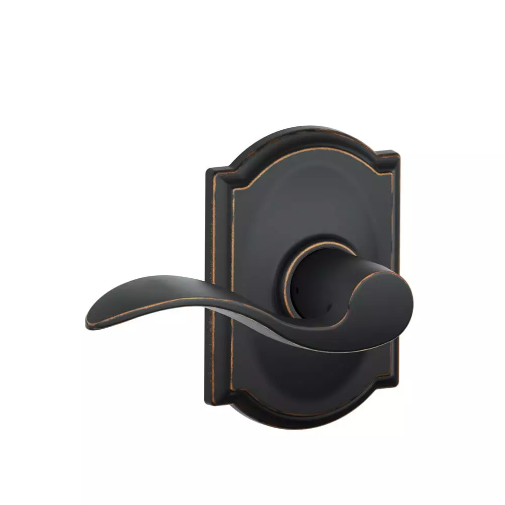 Door Accent Handle Schlage Bronze Trim Reversible Passage Camelot Aged 3 Door Accent Handle Schlage Bronze Trim Reversible Passage Camelot Aged
