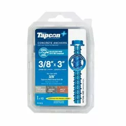 Tapcon Anchor Concrete 3/8-In X 3-In (10) Head Blue