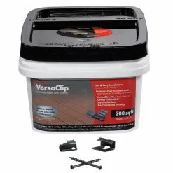 Fastenmaster Fastener Coverage Clip Versaclip 200-Sq Ft (360-Count) Self-Drilling Hidden Black