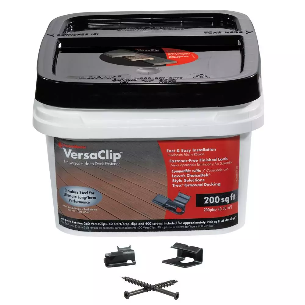 Fastenmaster Fastener Coverage Clip Versaclip 200-Sq Ft (360-Count) Self-Drilling Hidden Black 3 Fastenmaster Fastener Coverage Clip Versaclip 200-Sq Ft (360-Count) Self-Drilling Hidden Black
