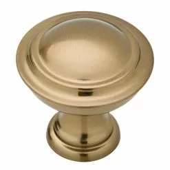 Schlage Trade 33 Brainerd Cabinet Knob Capital Bronze 1.25-In Round Traditional Champagne