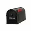 Postal Pro Black Post Mailbox Plastic Large Mount Hampton 1 Postal Pro Black Post Mailbox Plastic Large Mount Hampton -Schlage Trade 03700122