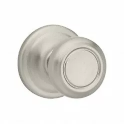 Door Knob Kwikset Nickel Cameron Satin Signature Passage No Deadbolt