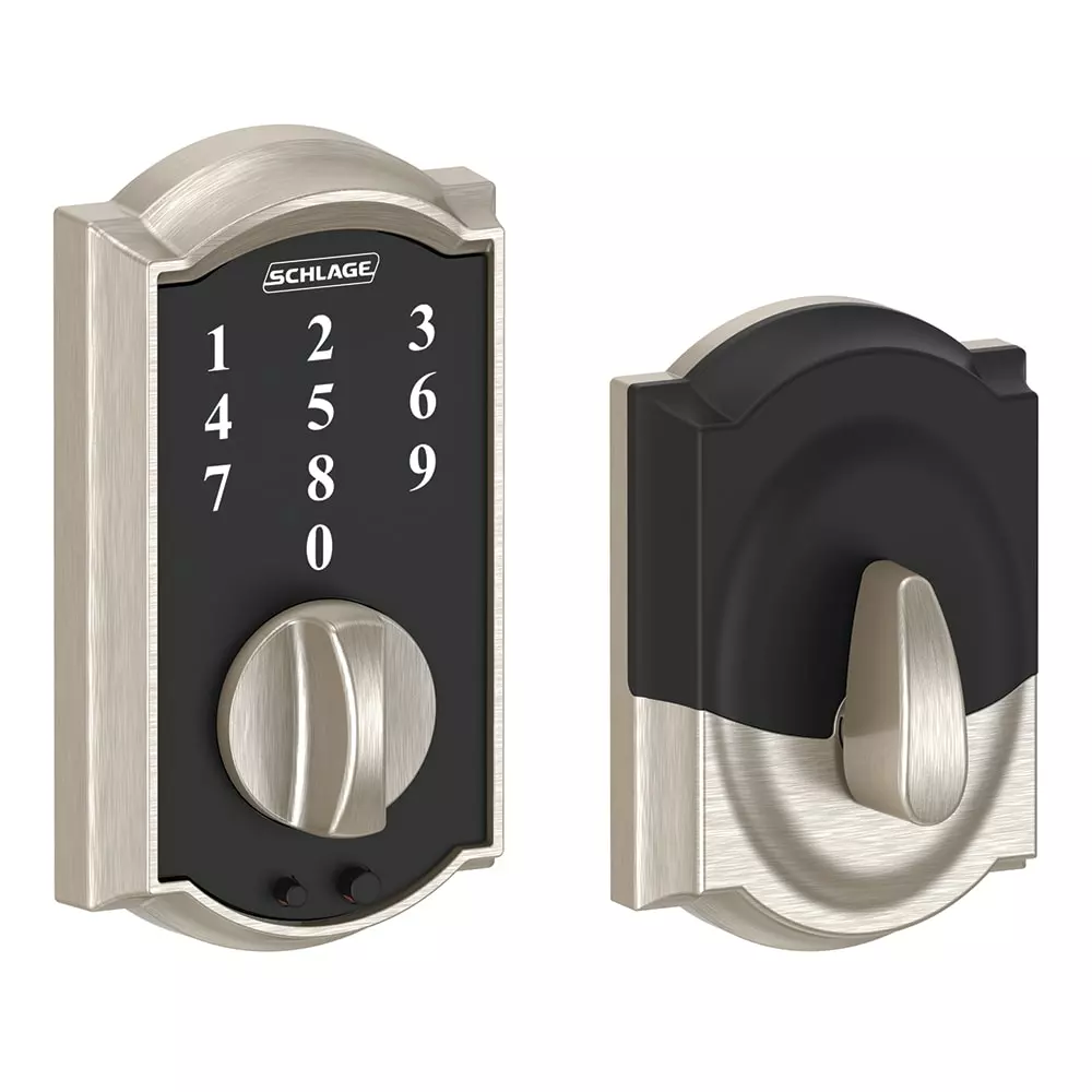 Schlage Door Keypad Lock Nickel Satin Touch Electronic Lighted Touchscreen Deadbolt Camelot 3 Schlage Door Keypad Lock Nickel Satin Touch Electronic Lighted Touchscreen Deadbolt Camelot