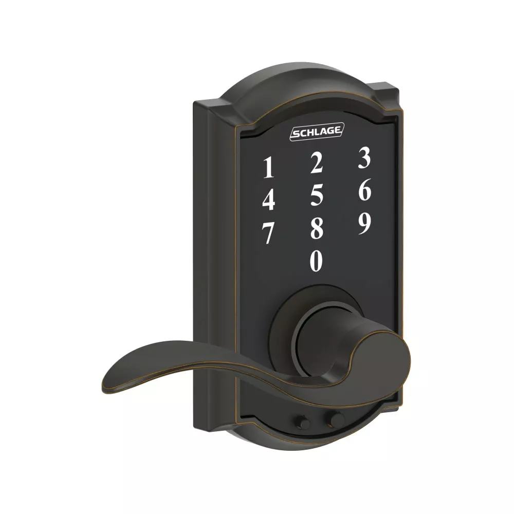 Schlage Door Lock Keypad Handle Bronze Aged Lighted Touch Touchscreen Electronic Camelot 3 Schlage Door Lock Keypad Handle Bronze Aged Lighted Touch Touchscreen Electronic Camelot