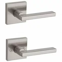 Halifax Door Kwikset Handle Nickel Satin Universal Signature Passage