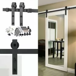 Reliabilt Kit Door Hardware Barn Matte Black 7 Reliabilt Kit Door Hardware Barn Matte Black -Schlage Trade 04139413