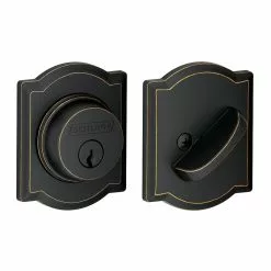 Schlage Deadbolt B60 Accent Aged Bronze Single Cylinder