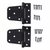 Gate Hinge Hardware 2-Pack 3-1/2-In National Gate Black 2 Gate Hinge Hardware 2-Pack 3-1/2-In National Gate Black -Schlage Trade 04608250