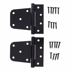 Gate Hinge Hardware 2-Pack 3-1/2-In National Gate Black