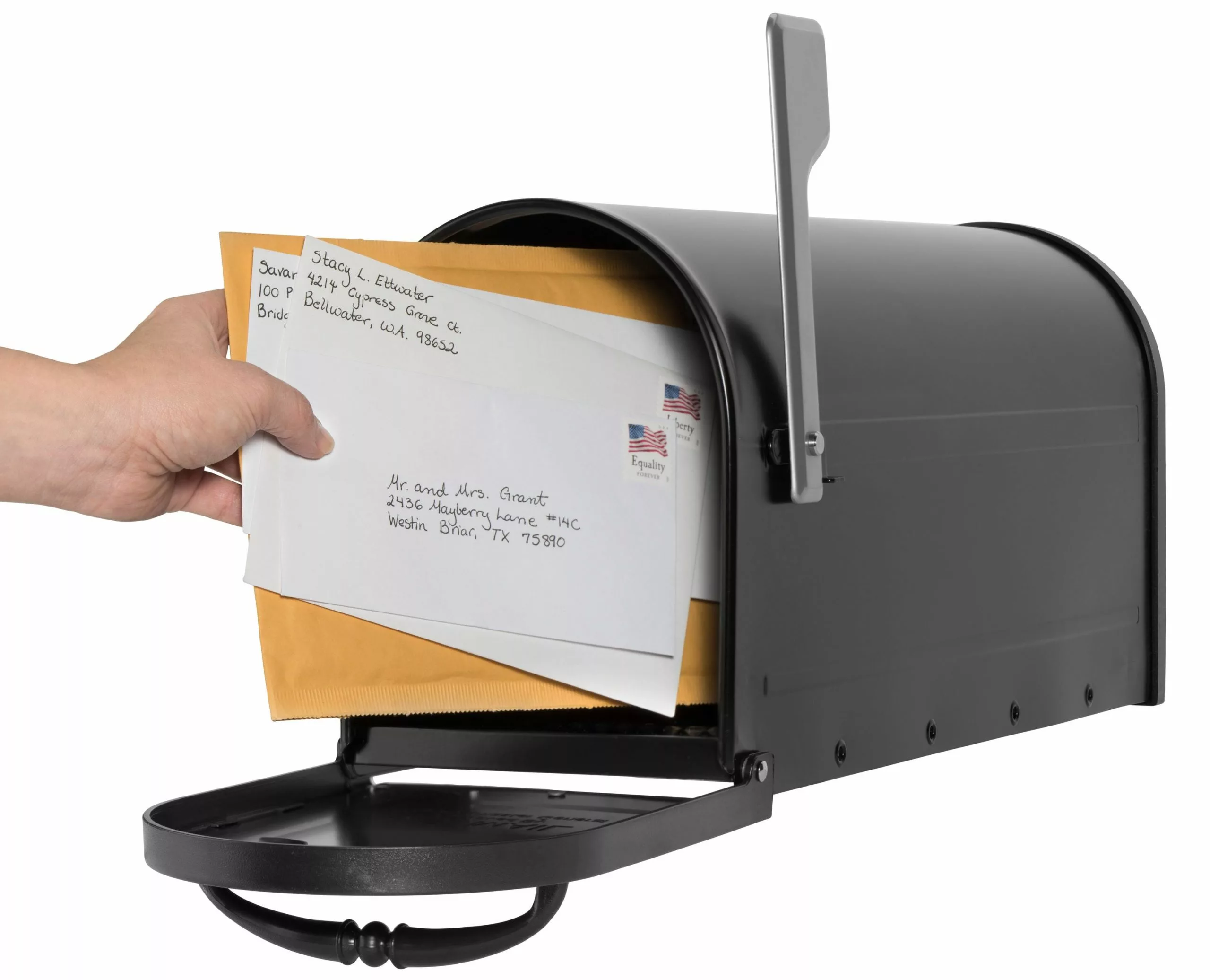 Mailbox Post Mount Metal (401-999-Cu In) Standard Black Architectural 5 Mailbox Post Mount Metal (401-999-Cu In) Standard Black Architectural - Image 3