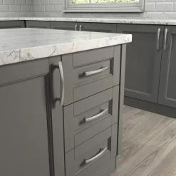 Schlage Trade 35 Allen + Roth Drawer Pull Arch Handle Nickel Satin 5-In Center To Center