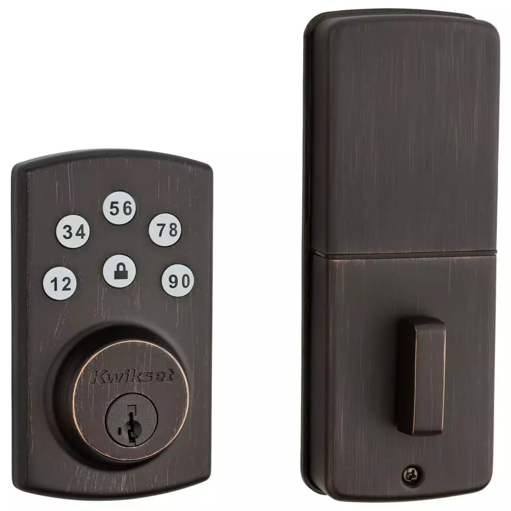 Door Lock Keypad Kwikset Smartkey Deadbolt Powerbolt2 Bronze 1-Cylinder Single-Cylinder Lighted Electronic Venetian 3 Door Lock Keypad Kwikset Smartkey Deadbolt Powerbolt2 Bronze 1-Cylinder Single-Cylinder Lighted Electronic Venetian