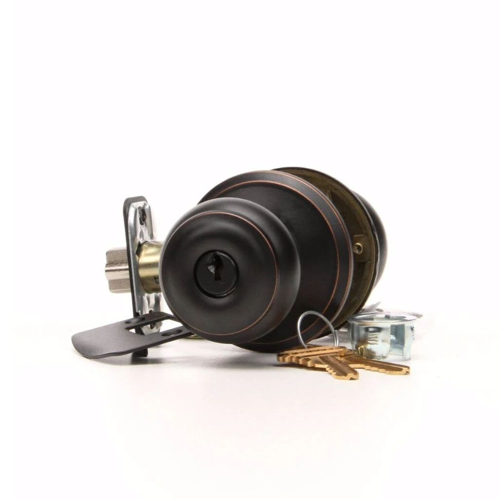 Door Knob Schlage Bronze Keyed Entry No Deadbolt Georgian Aged 4 Door Knob Schlage Bronze Keyed Entry No Deadbolt Georgian Aged - Image 2