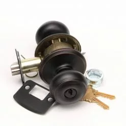 Door Knob Schlage Bronze Keyed Entry No Deadbolt Georgian Aged 17 Door Knob Schlage Bronze Keyed Entry No Deadbolt Georgian Aged -Schlage Trade 05451426