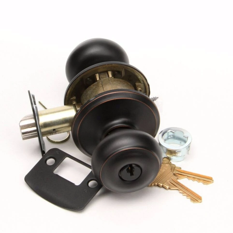 Door Knob Schlage Bronze Keyed Entry No Deadbolt Georgian Aged 6 Door Knob Schlage Bronze Keyed Entry No Deadbolt Georgian Aged - Image 4