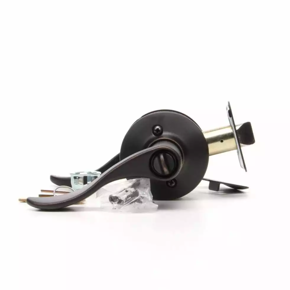 Door Handle Schlage Bronze Keyed Entry Reversible Accent Aged 5 Door Handle Schlage Bronze Keyed Entry Reversible Accent Aged - Image 3