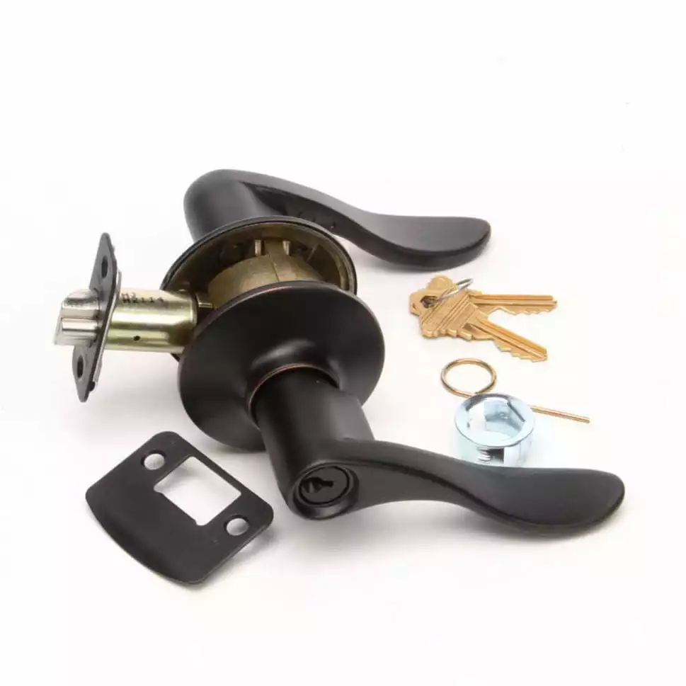 Door Handle Schlage Bronze Keyed Entry Reversible Accent Aged 6 Door Handle Schlage Bronze Keyed Entry Reversible Accent Aged - Image 4