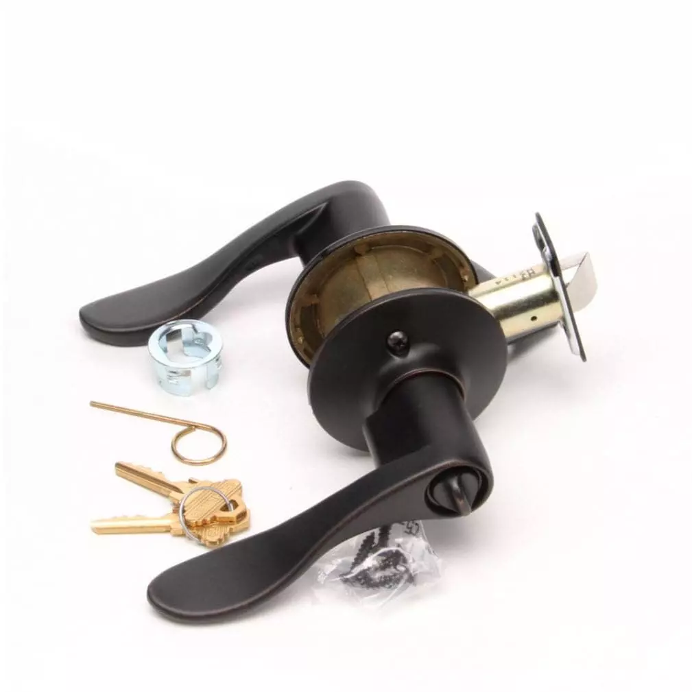 Door Handle Schlage Bronze Keyed Entry Reversible Accent Aged 7 Door Handle Schlage Bronze Keyed Entry Reversible Accent Aged - Image 5