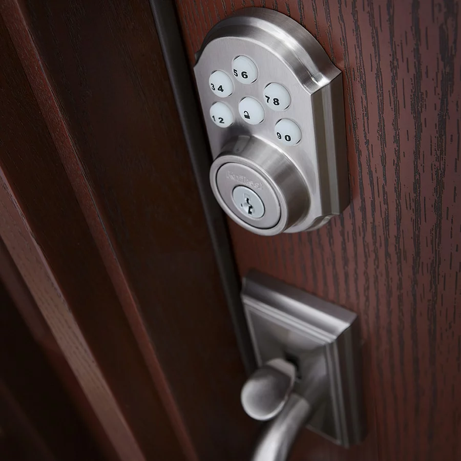 Door Keypad Kwikset Lock 909 Nickel Satin Electronic Smartcode Lighted Deadbolt Single Cylinder 4 Door Keypad Kwikset Lock 909 Nickel Satin Electronic Smartcode Lighted Deadbolt Single Cylinder - Image 2