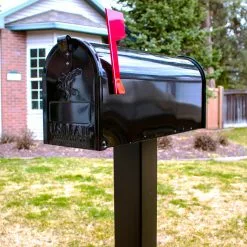 Mailbox Metal Black Post Mount Elite Standard Gibraltar -Schlage Trade 05493720 scaled