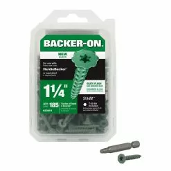 Backer-On Cement Board Star-Drive Screw Zinc-Plated X (185-Count) #9 1-1/4-In Interior