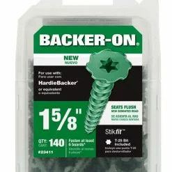 Backer-On Cement Board Star-Drive Screw Zinc-Plated (140-Count) X #9 1-5/8-In Interior