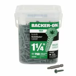 Backer-On Cement Board Star-Drive Screw Zinc-Plated (750-Count) X #9 1-1/4-In Interior